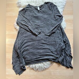 Heathmoor Black Gray Heathered Tunic 2XL